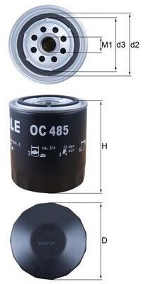 MAHLE Масляный Фильтр OC485