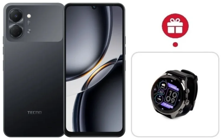 Смартфон Tecno Spark Go 3 3 ГБ/128 ГБ черный + подарок купить,NaN