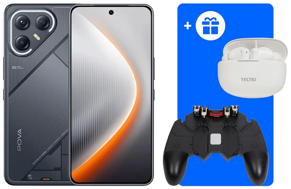 Смартфон Tecno Pova 7 Ultra 5G 8/256Gb Geek Black + подарок купить,NaN