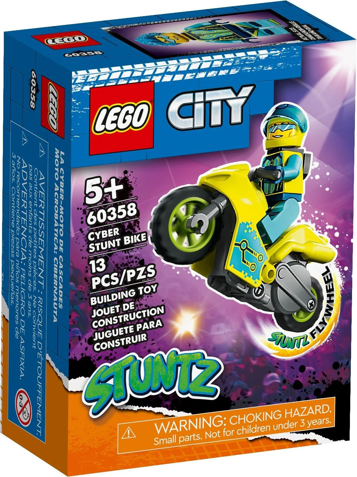 Конструктор Lego Город Кибер трюковый мотоцикл 60358