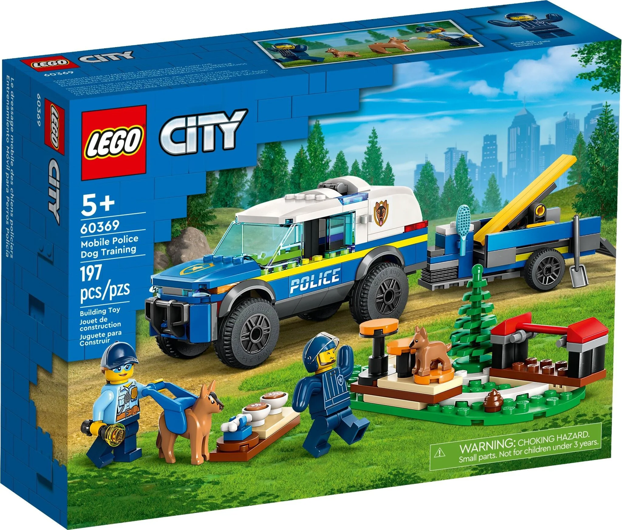 Конструктор Lego Город Тренировка полицейских собак 60369