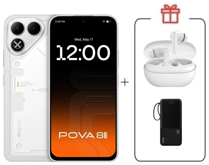 Смартфон Tecno Pova 8 5G 8/128Gb Arc White + подарок купить,NaN
