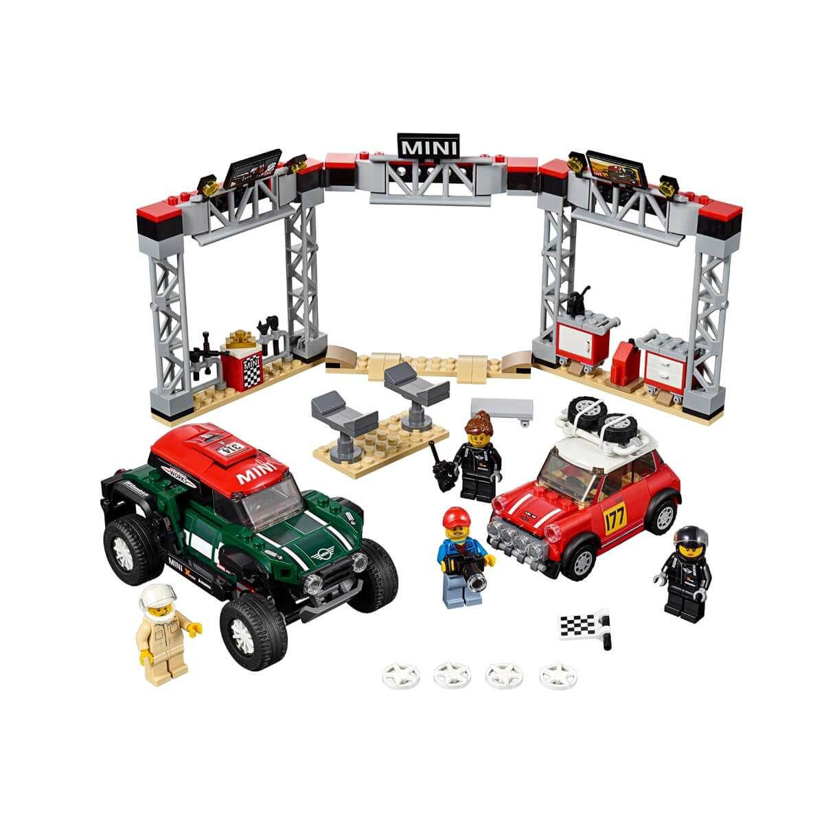 Конструктор Lego Автомобили 1967 Mini Cooper S Rally и 2018 MINI John Cooper Works Buggy Speed Champions 75894 купить,NaN
