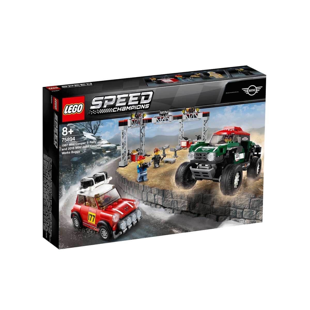 Конструктор Lego Автомобили 1967 Mini Cooper S Rally и 2018 MINI John Cooper Works Buggy Speed Champions 75894 купить,NaN