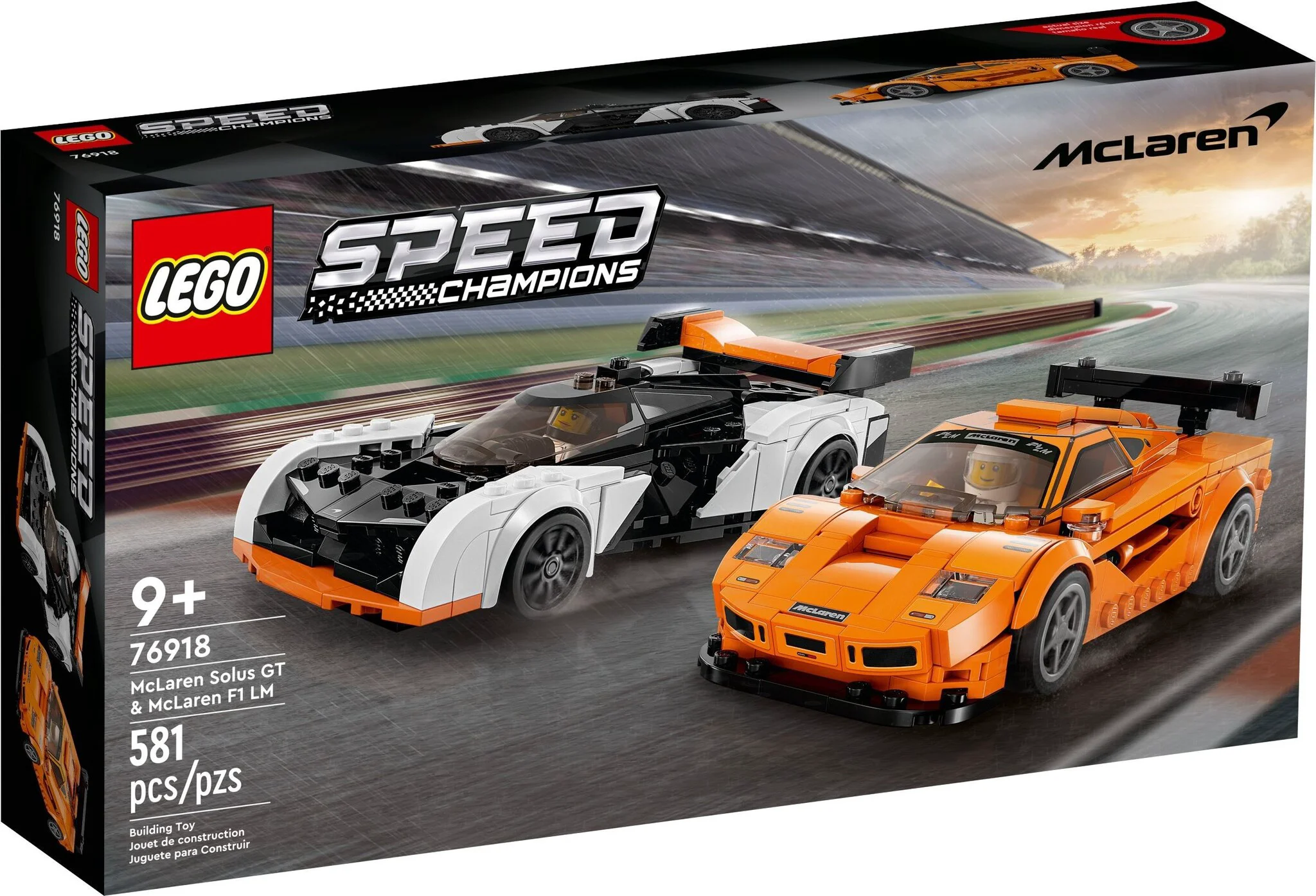 Конструктор Lego Speed Champions McLaren Solus GT & McLaren F1 76918