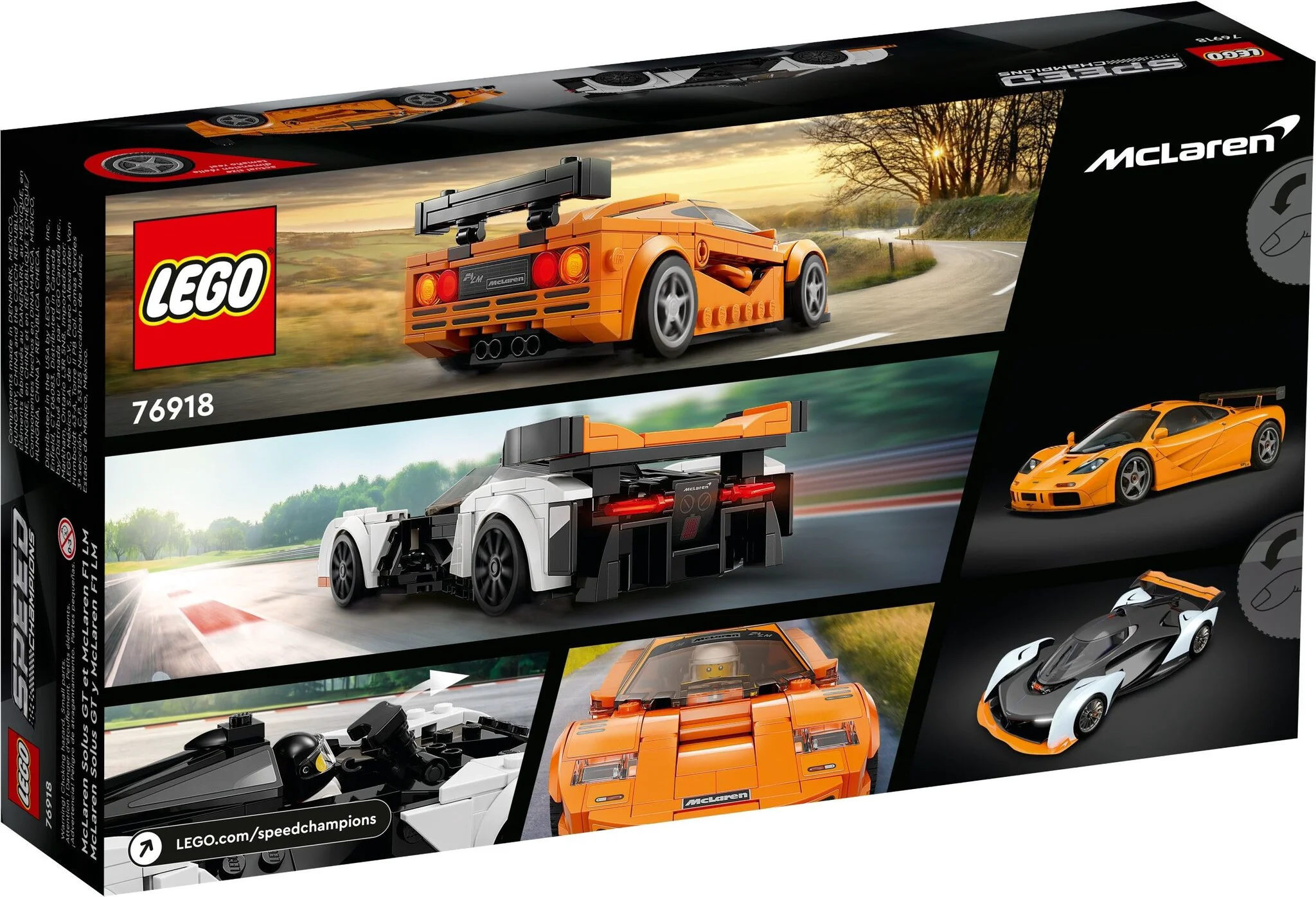 Конструктор Lego Speed Champions McLaren Solus GT & McLaren F1 76918 купить,0