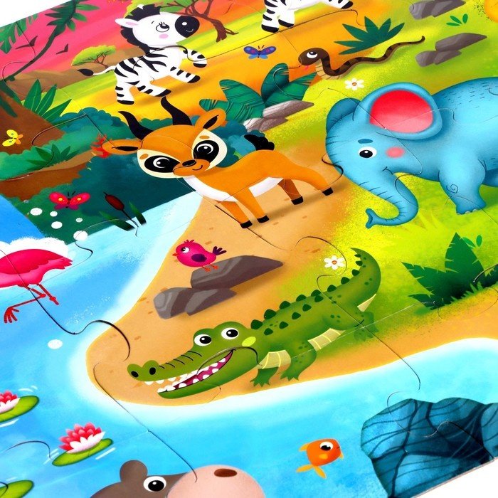 Puzzle Time Такие разные зверята 6031126 20 деталей купить,NaN