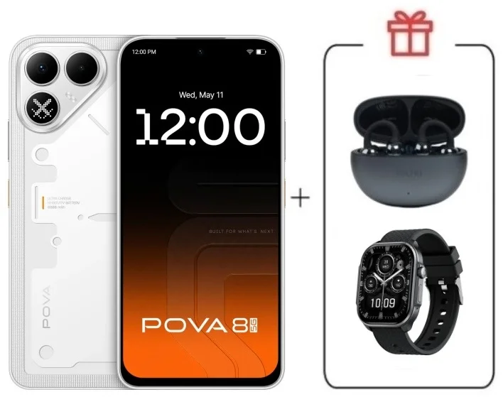 Смартфон Tecno Pova 8 5G 8/128Gb Arc White + подарок купить,NaN