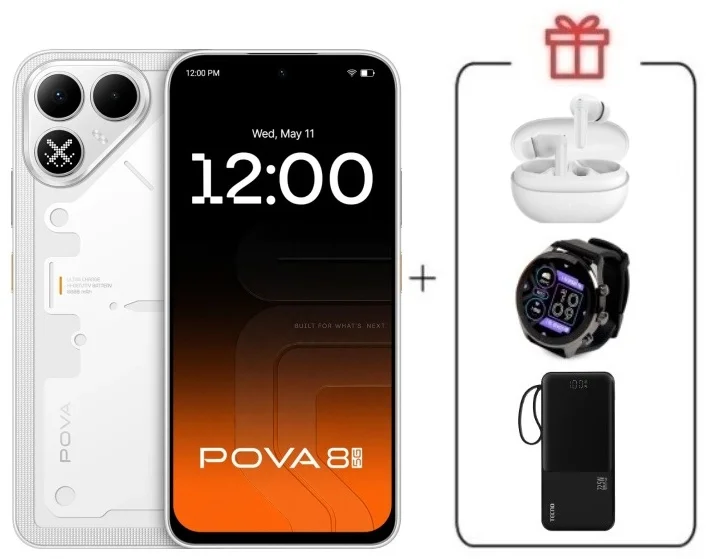 Смартфон Tecno Pova 8 5G 8/128Gb Arc White + подарок купить,NaN