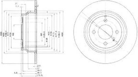 Диски Delphi задние BG2721 купить,NaN