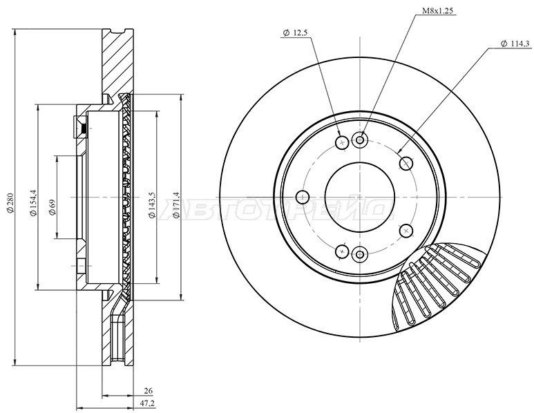 Диски HI-Q передние SD1036 купить,NaN
