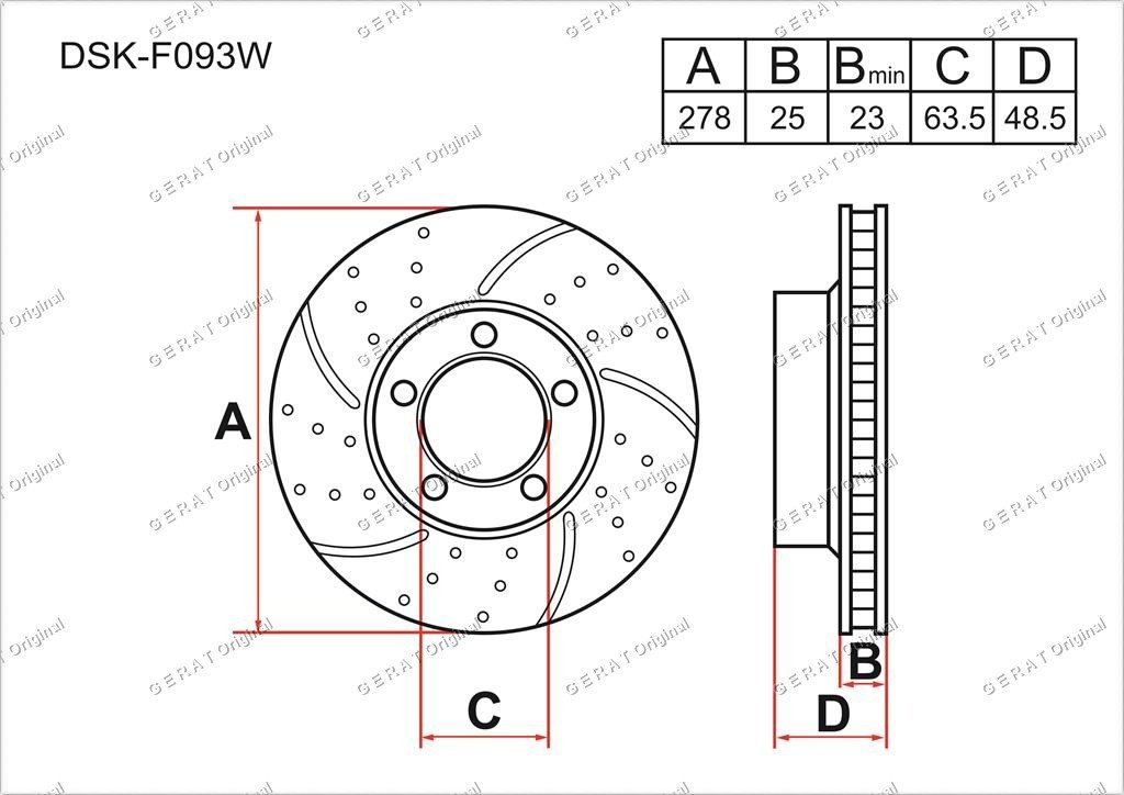 Диски Gerat передние DSK-F093W купить,NaN