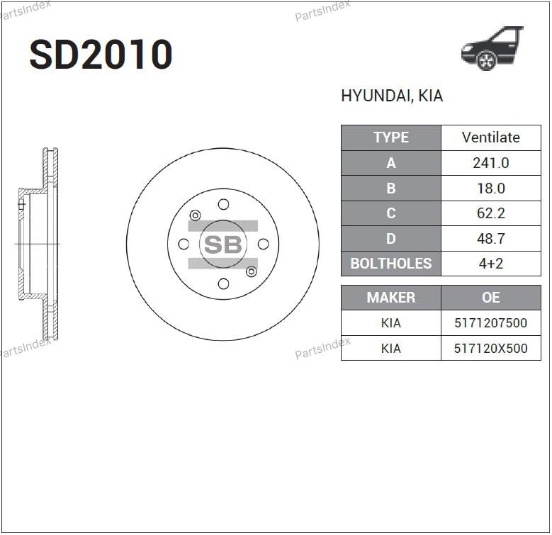 Диски HI-Q передние SD2010 купить,NaN