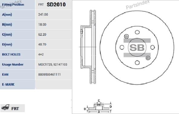 Диски HI-Q передние SD2010 купить,NaN