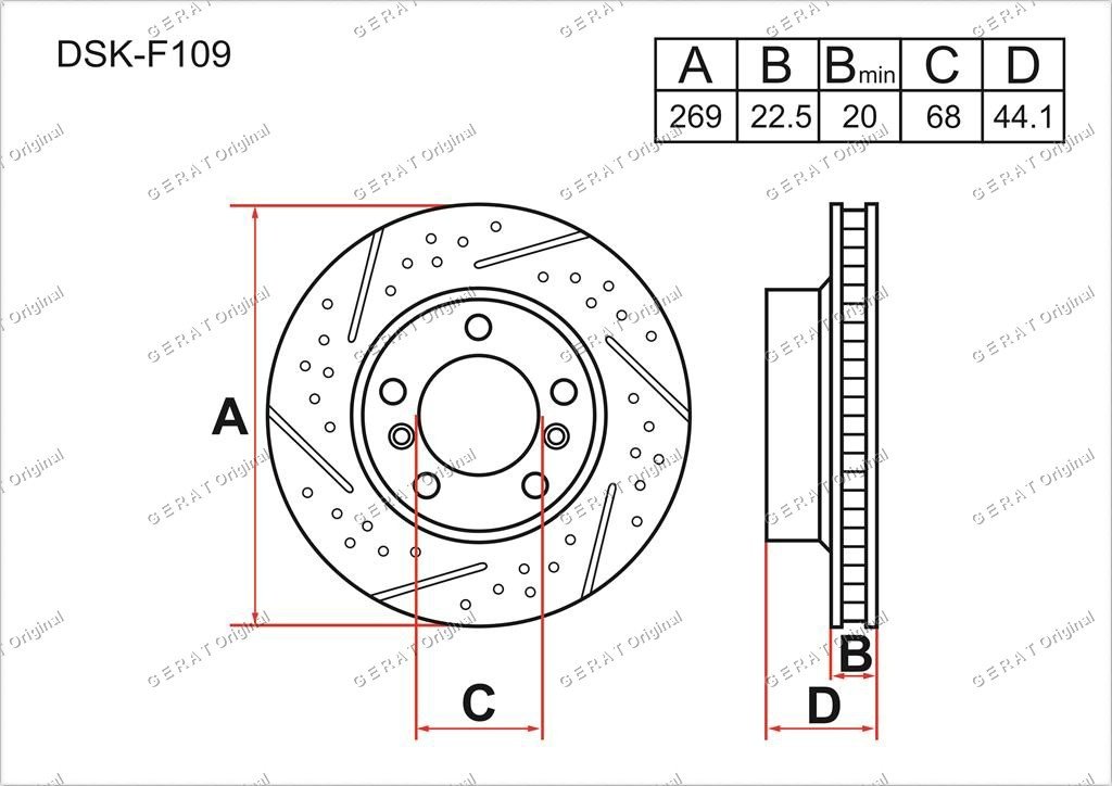 Диски Gerat передние DSK-F109 купить,NaN