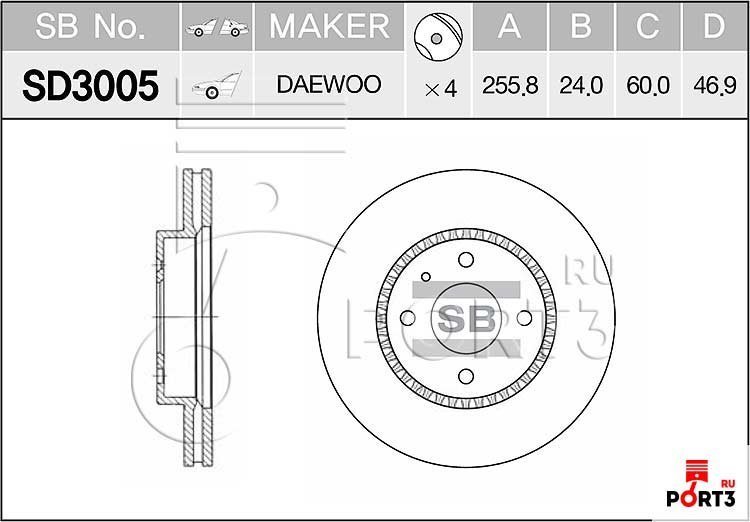 Диски HI-Q передние SD3001 купить,NaN