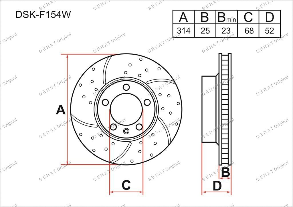 Диски Gerat передние DSK-F154W купить,NaN