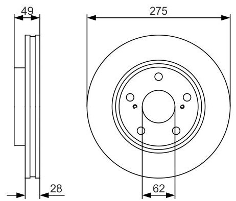 Диски Bosch передние 0986479R58 купить,NaN