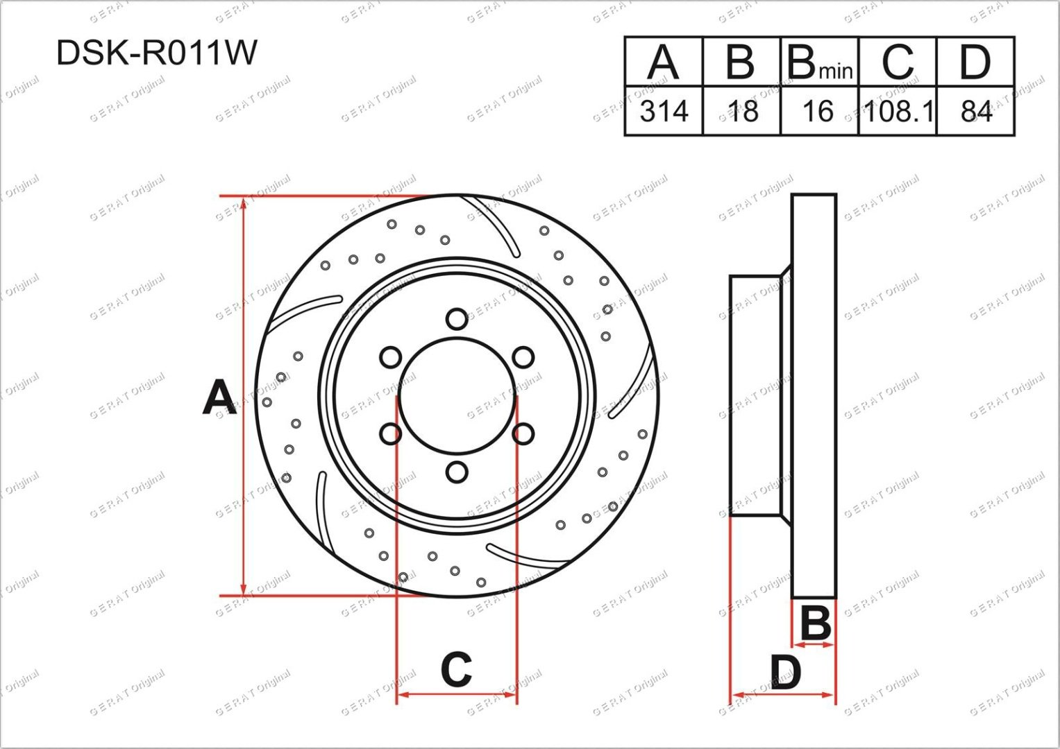 Диски Gerat задние DSK-R011W купить,NaN
