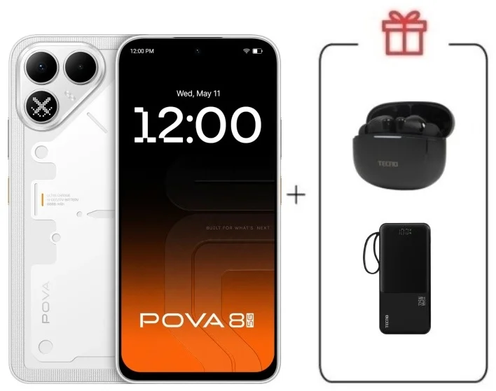 Смартфон Tecno Pova 8 5G 8/256Gb Arc White + подарок купить,NaN