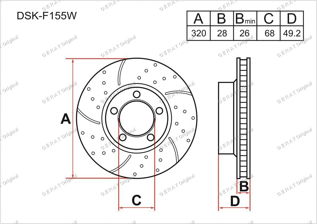 Диски Gerat передние DSK-F155W купить,NaN