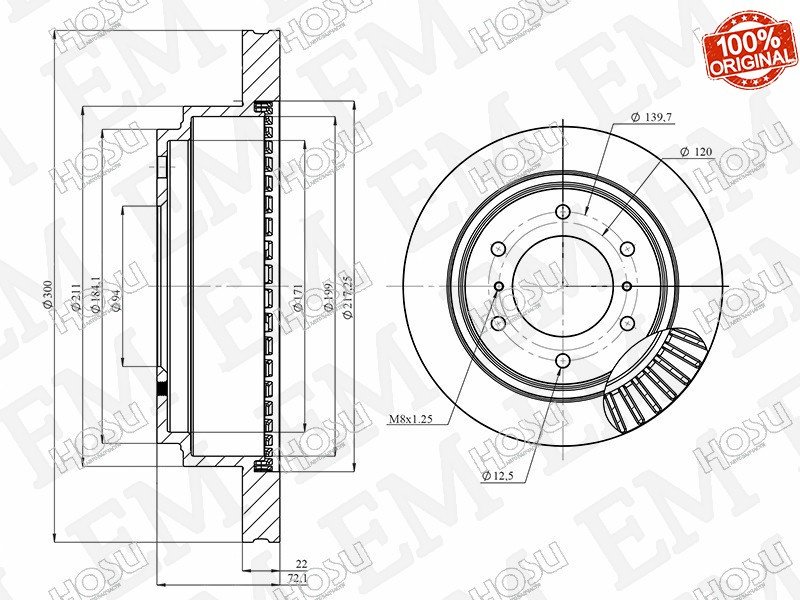 Диски HOSU задние HSDB0146 купить,NaN