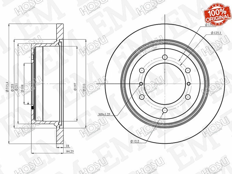 Диски HOSU задние HSDB0160 купить,NaN