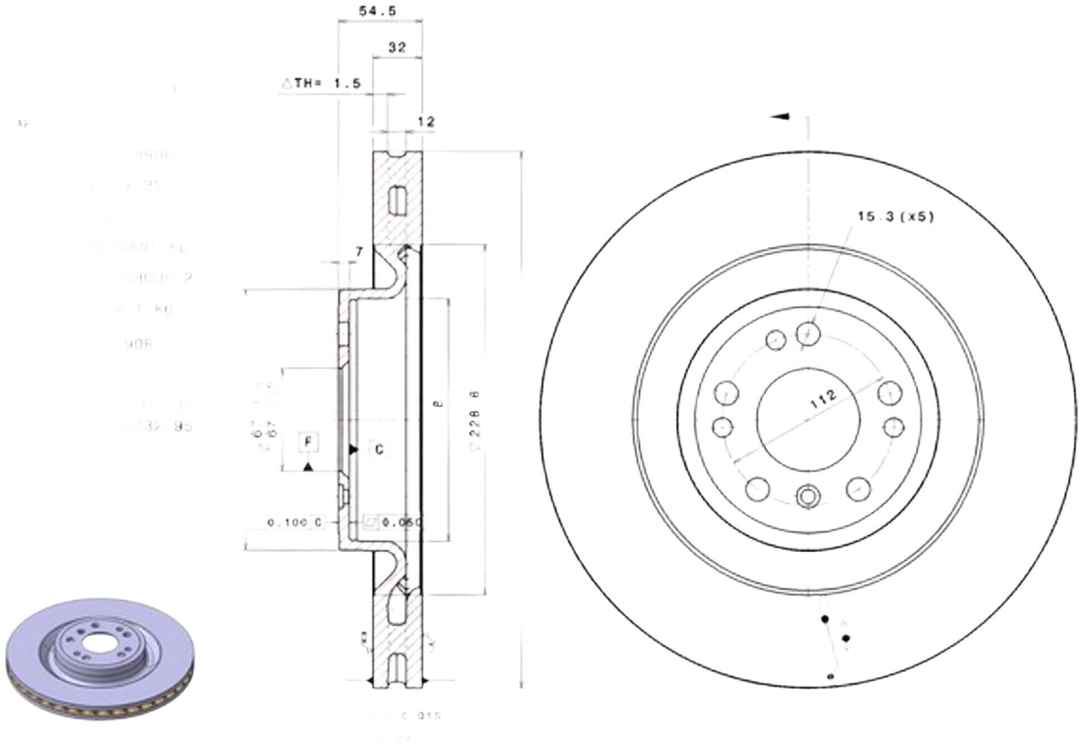 Диски Brembo задние 09A95811 купить,NaN