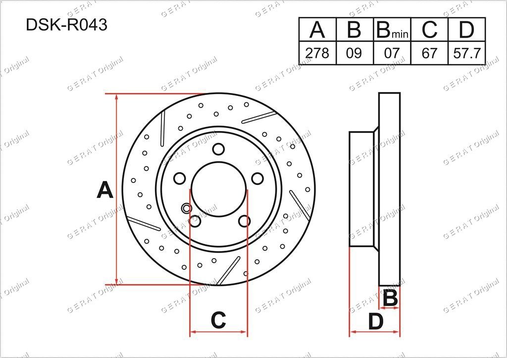 Диски Gerat передние DSK-R043 купить,NaN
