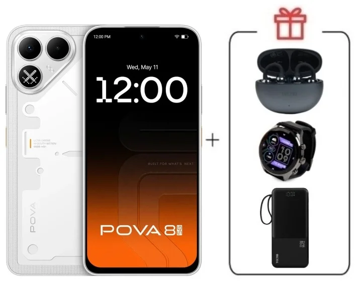 Смартфон Tecno Pova 8 5G 8/128Gb Arc White + подарок купить,NaN