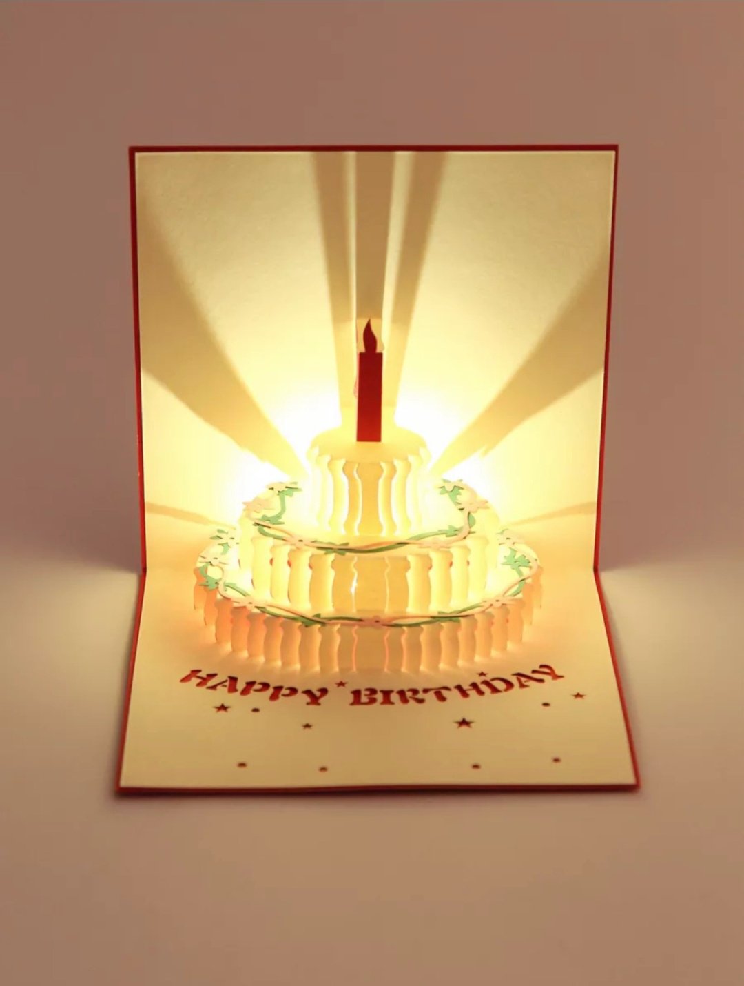 Открытка с конвертом 3D с подсветкой Happy Birthday 1 шт купить,NaN