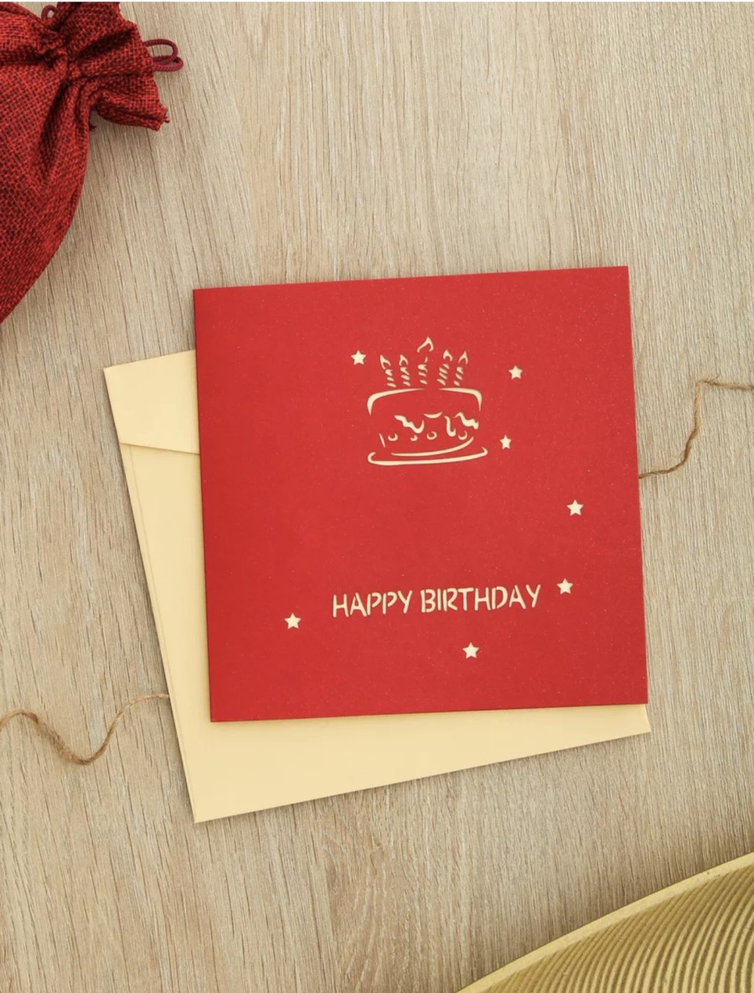 Открытка с конвертом 3D с подсветкой Happy Birthday 1 шт купить,NaN