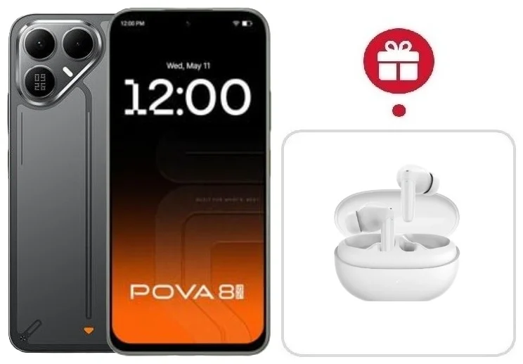 Смартфон Tecno Pova 8 5G 8/128Gb Graphite Black + подарок купить,NaN