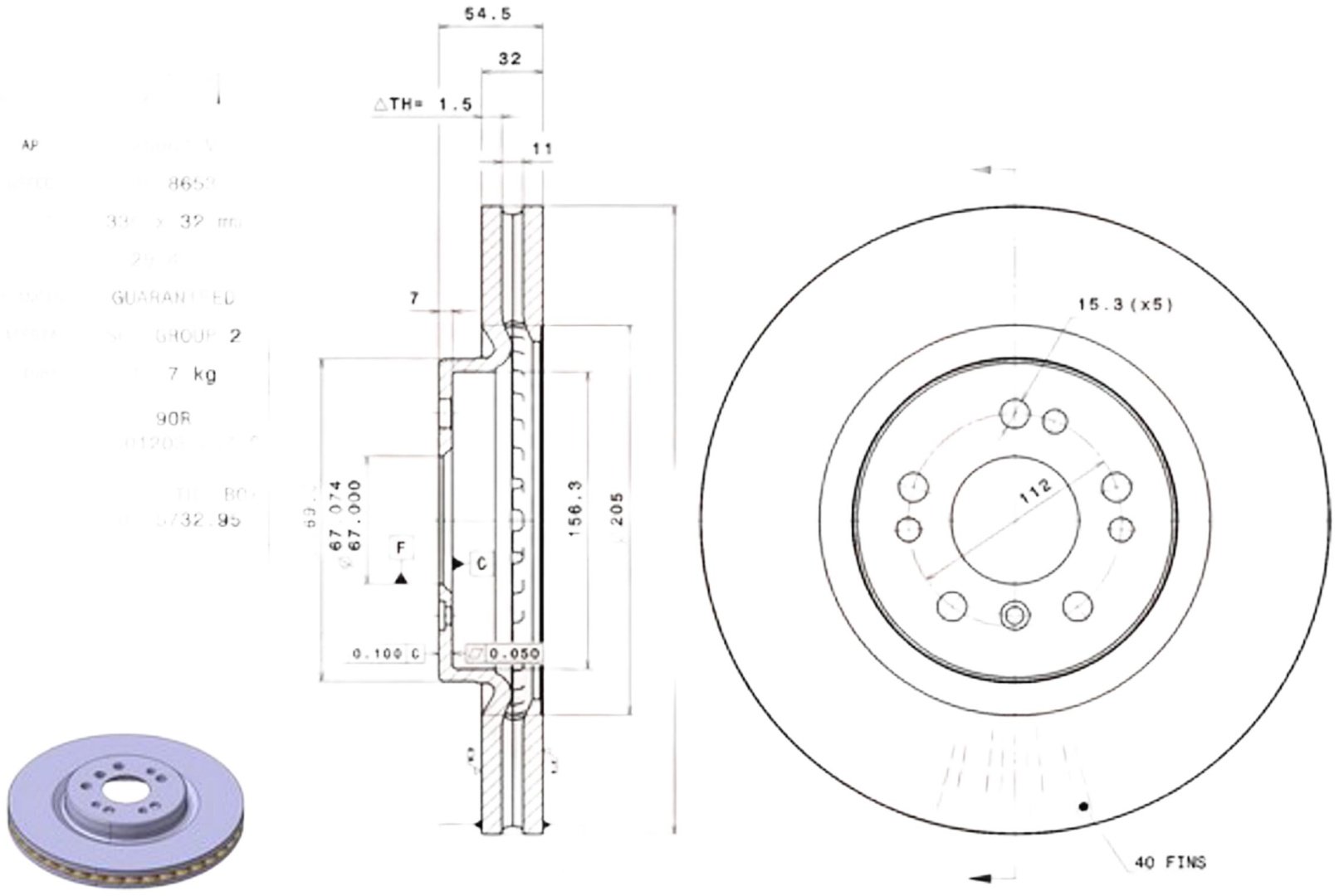 Диски Brembo передние 09 R10411 купить,NaN
