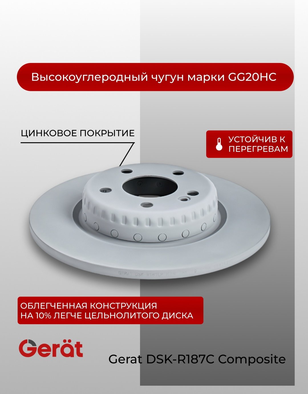 Диски Gerat задние DSK-R187P купить,NaN