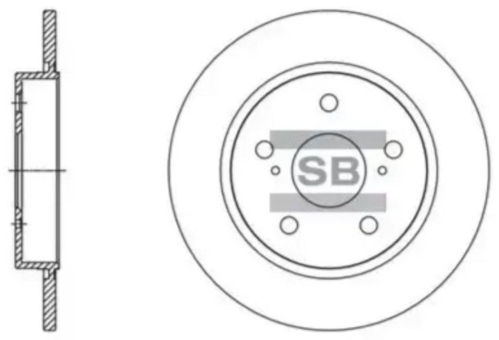 Диски Sangsin Brake задние SD4615