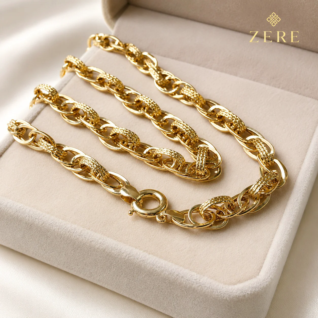 Цепочка Zere ZR090705 жёлтое золото 14.71гр 50-55см купить,1243350