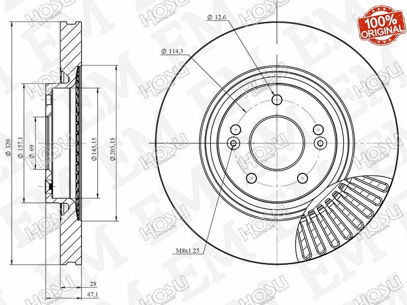 Диски HOSU передние HSDB0172 купить,NaN