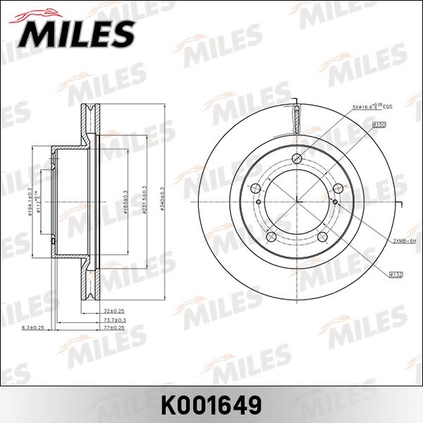 Диски MILES передние K001649 купить,NaN