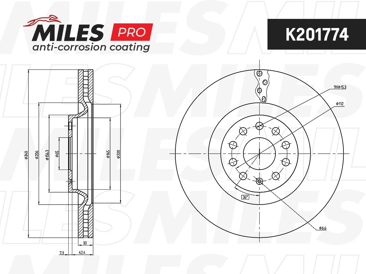 Диски MILES передние K001774 купить,NaN