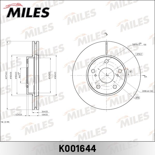 Диски MILES передние K001644 купить,NaN