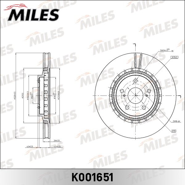 Диски MILES передние K001651 купить,NaN