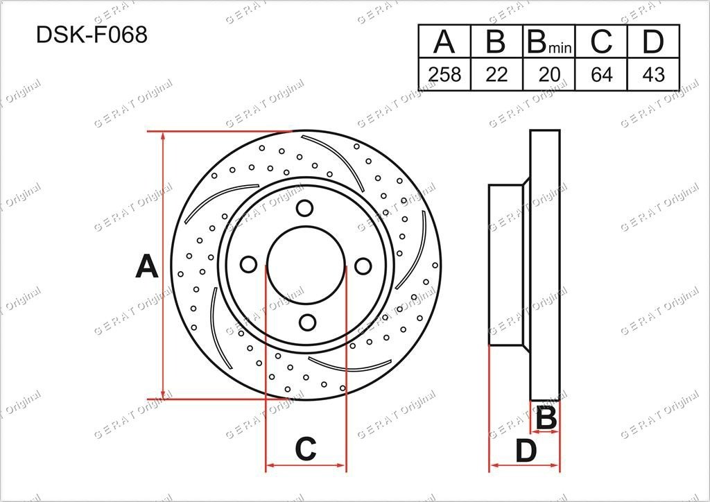 Диски Gerat передние DSK-F068 купить,NaN