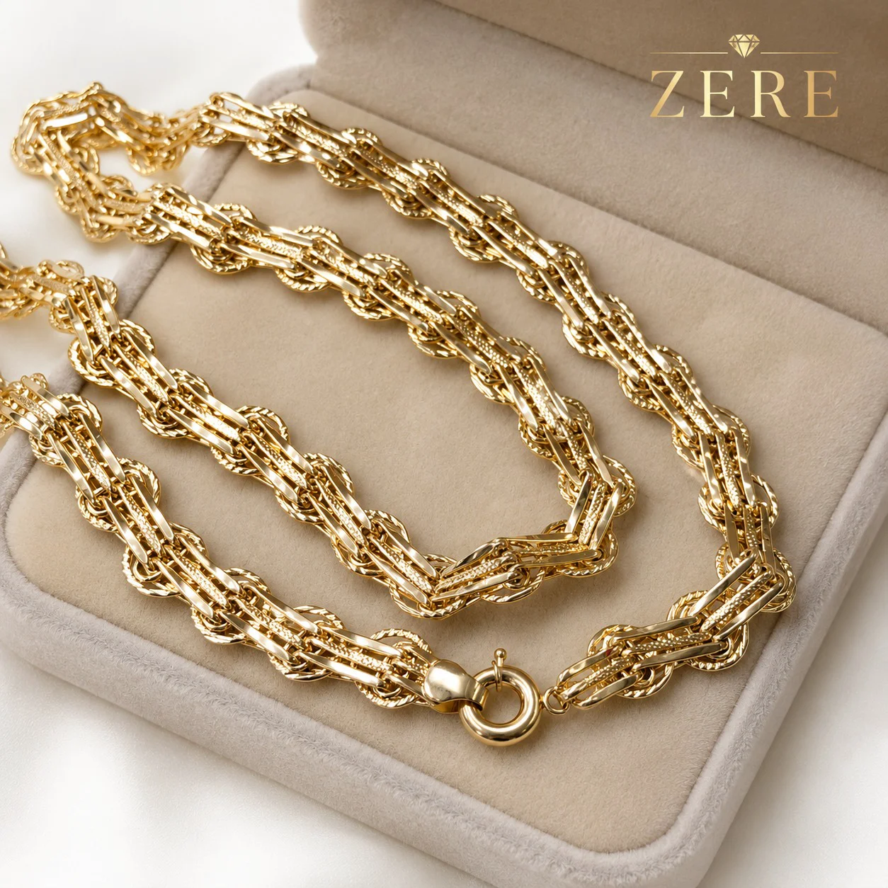 Цепочка Zere ZR090707 жёлтое золото 17.56гр 50-55см купить,1485600