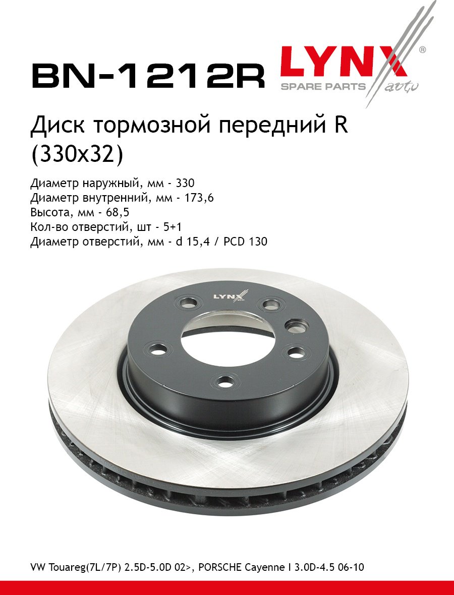 Диски LYNXauto передние BN1212R купить,NaN