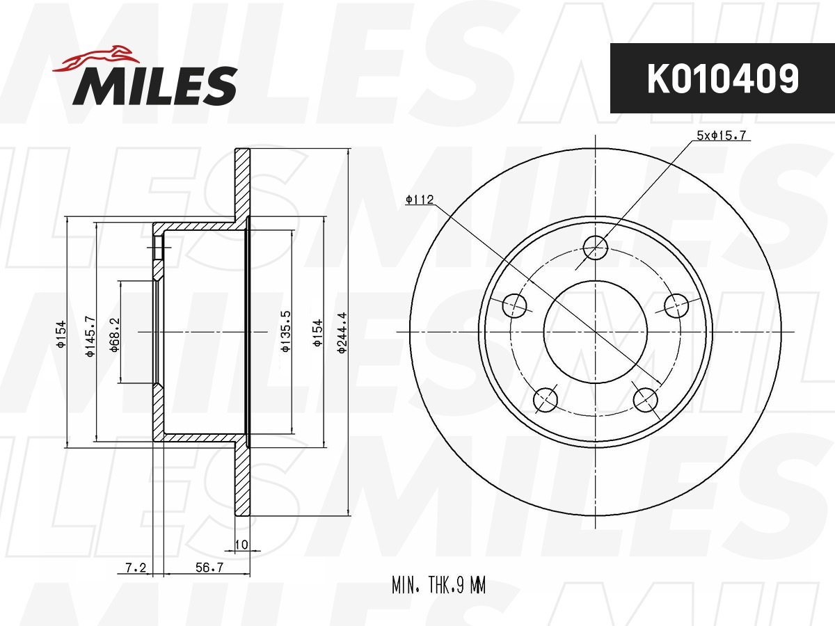 Диски MILES задние K010409 купить,NaN
