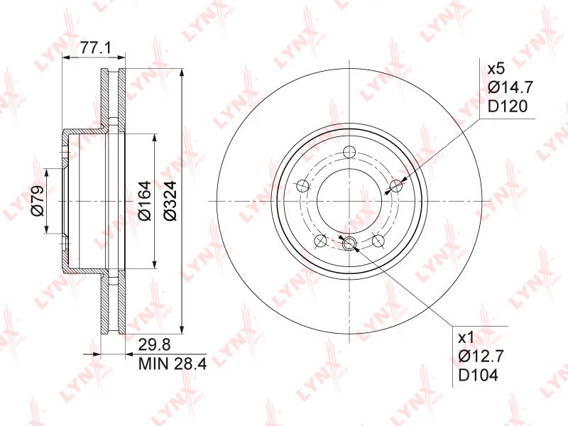 Диски LYNXauto передние BN1004 купить,NaN