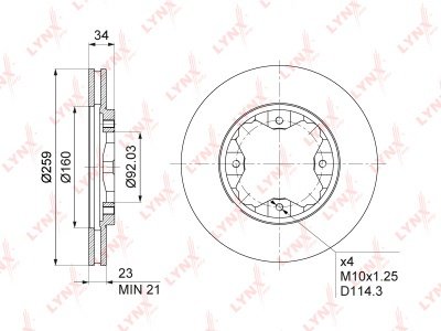 Диски LYNXauto передние BN-1036 купить,NaN