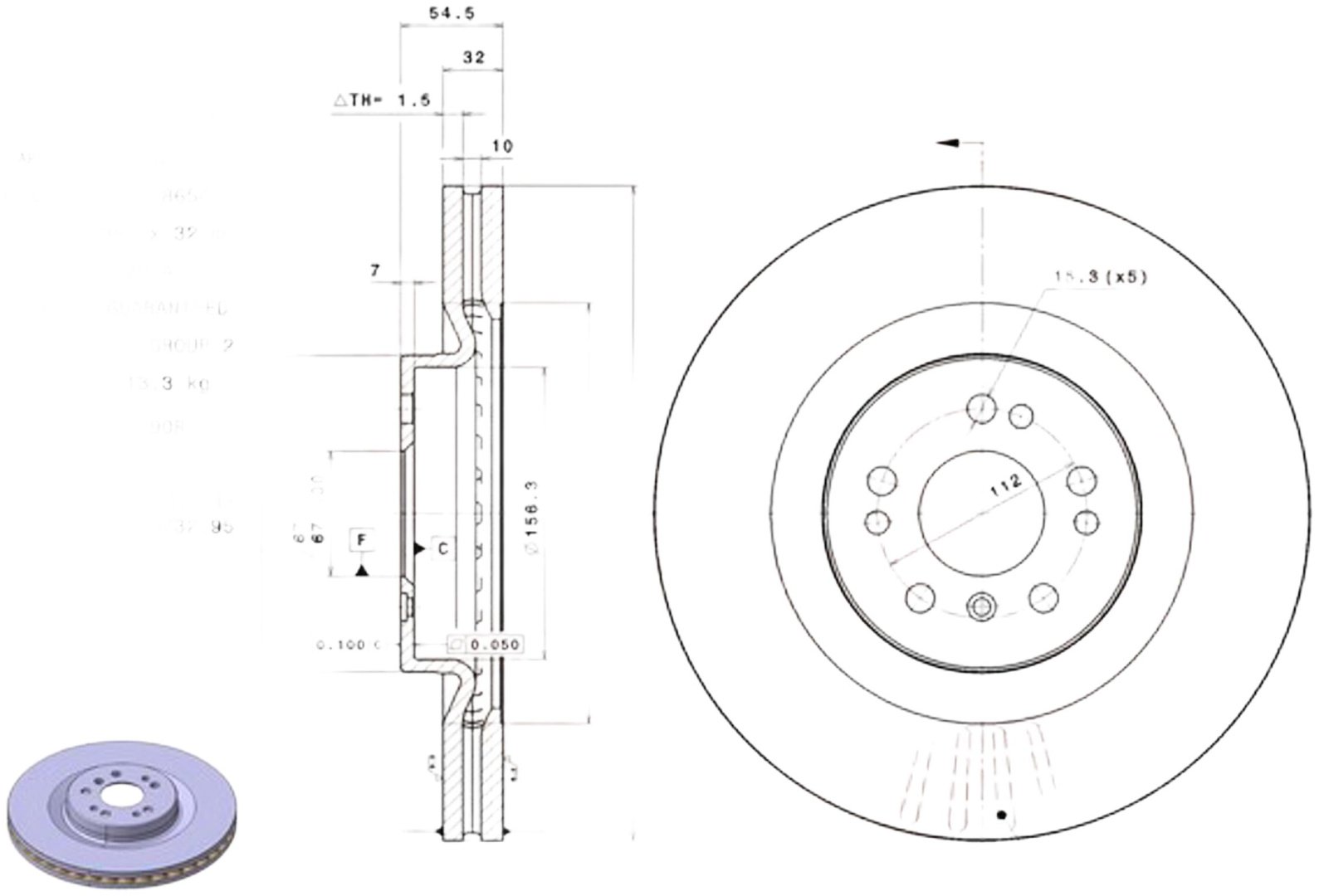 Диски Brembo передние 09 R10311 купить,NaN