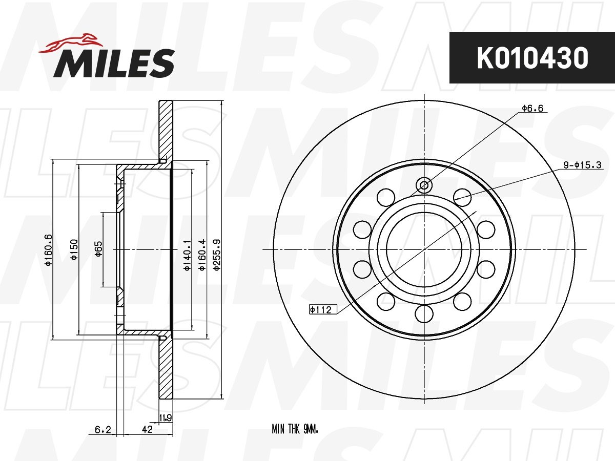 Диски MILES задние K010430 купить,NaN